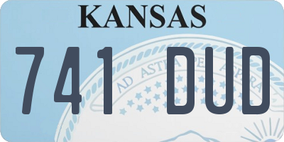KS license plate 741DUD