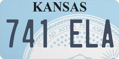 KS license plate 741ELA