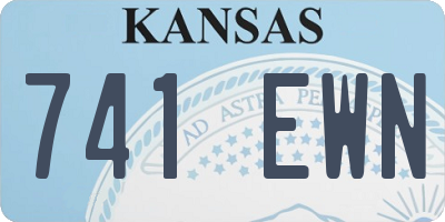 KS license plate 741EWN