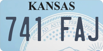 KS license plate 741FAJ