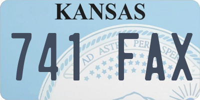 KS license plate 741FAX