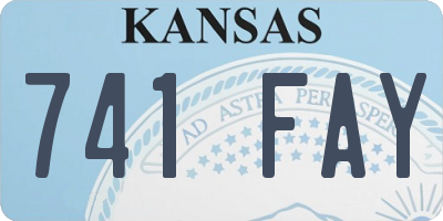 KS license plate 741FAY