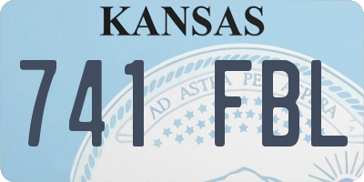 KS license plate 741FBL