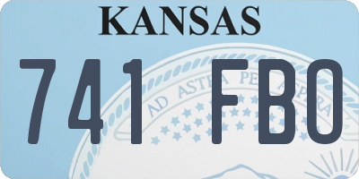 KS license plate 741FBO