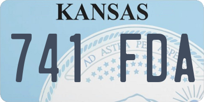 KS license plate 741FDA