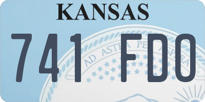 KS license plate 741FDO