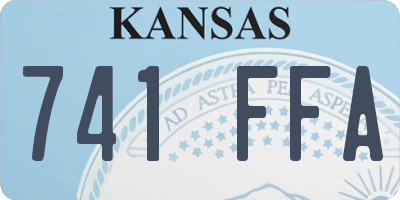 KS license plate 741FFA