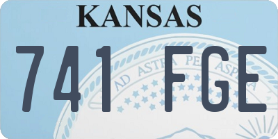 KS license plate 741FGE