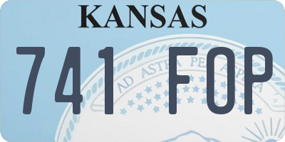 KS license plate 741FOP