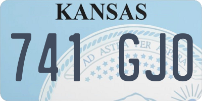 KS license plate 741GJO