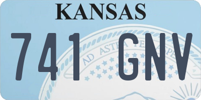 KS license plate 741GNV