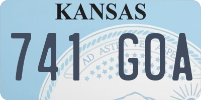 KS license plate 741GOA