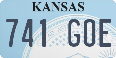 KS license plate 741GOE