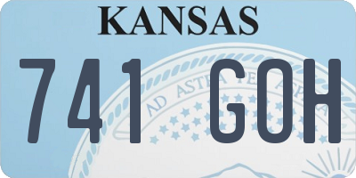 KS license plate 741GOH