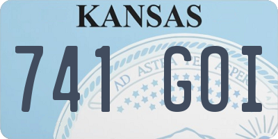 KS license plate 741GOI