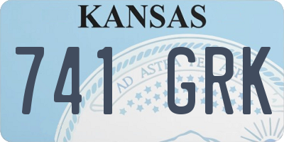 KS license plate 741GRK