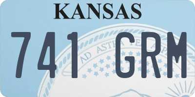 KS license plate 741GRM