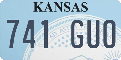 KS license plate 741GUO