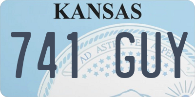 KS license plate 741GUY