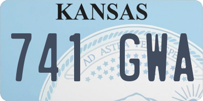 KS license plate 741GWA