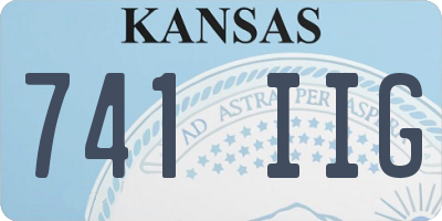 KS license plate 741IIG
