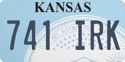 KS license plate 741IRK