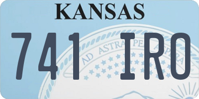 KS license plate 741IRO