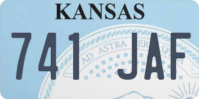 KS license plate 741JAF