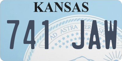 KS license plate 741JAW