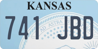 KS license plate 741JBD