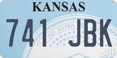 KS license plate 741JBK