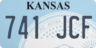 KS license plate 741JCF