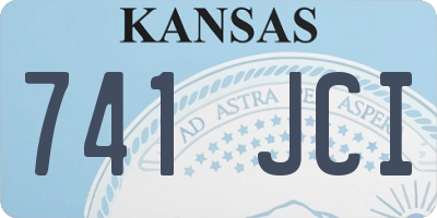 KS license plate 741JCI