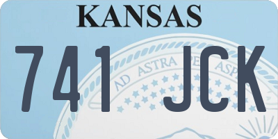 KS license plate 741JCK
