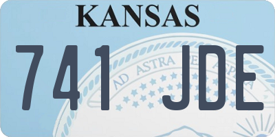 KS license plate 741JDE