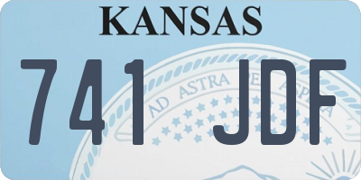 KS license plate 741JDF