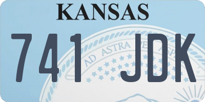 KS license plate 741JDK