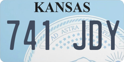 KS license plate 741JDY