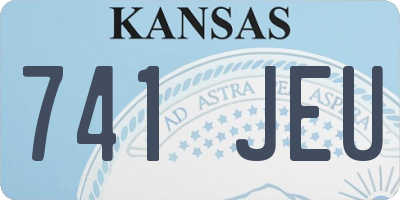 KS license plate 741JEU