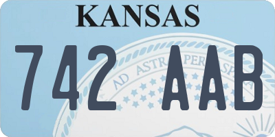 KS license plate 742AAB