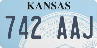 KS license plate 742AAJ