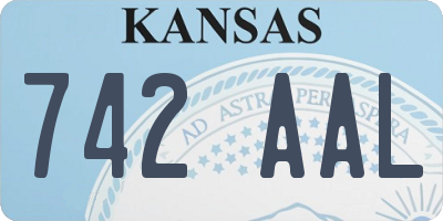 KS license plate 742AAL