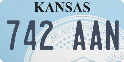 KS license plate 742AAN