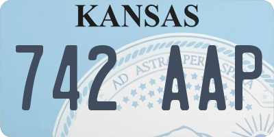 KS license plate 742AAP