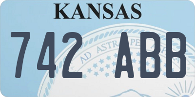 KS license plate 742ABB