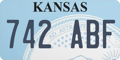 KS license plate 742ABF