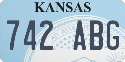 KS license plate 742ABG