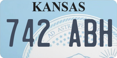 KS license plate 742ABH