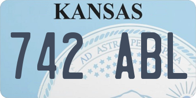 KS license plate 742ABL