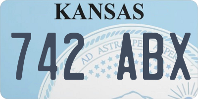 KS license plate 742ABX